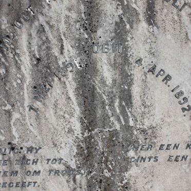 MERWE Jacobus J., v.d. 1823-1891 &amp; Helena J. RETIEF 1826-1892 