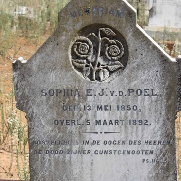 POEL Sophia E.J., v.d. 1850-1892