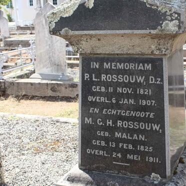 ROSSOUW P.L. 1921-1907 &amp; M.G.H. MALAN 1825-1911