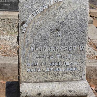 ROSSOUW Maria nee DU TOIT 1846-1906