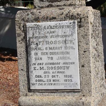 ROSSOUW H.F. -1928 &amp; E.M. LE ROUX 1856-1933
