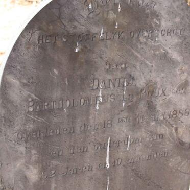 ROUX Daniel Bartholomeus, le -1888