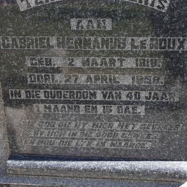 ROUX Gabriel Hermanus, le 1818-1858