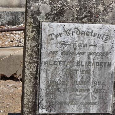 RETIEF Aletta Elizabeth 1854-1932