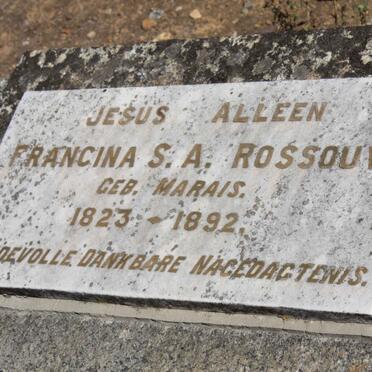 ROSSOUW Francina S.A. nee MARAIS 1823-1892