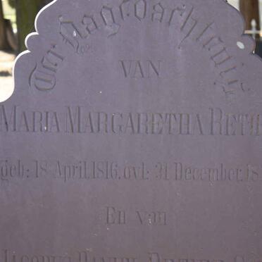 RETIEF Jacobus Daniel 1819-1878 &amp; Maria Margaretha 1816-1877