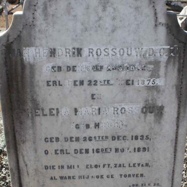 ROSSOUW Jan Hendrik 1832-1875 &amp; Helena Maria HUGO 1835-1891 