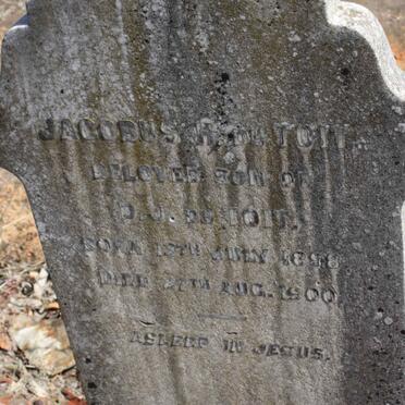 TOIT Jacobus H., du 1898-1900