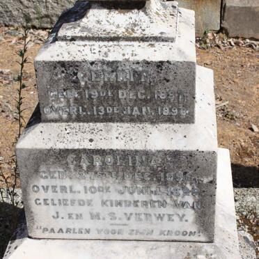 VERWEY Gerrit 1897-1898 :: VERWEY Carolina 1898-1899