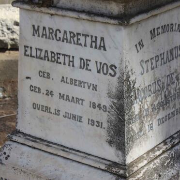 VOS Margaretha Elizabeth, de nee ALBERTYN 1849-1931