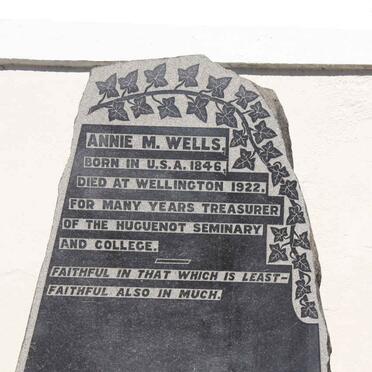 WELLS Annie M. -1922