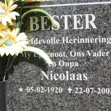 BESTER Nicolaas 1920-2003
