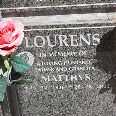 LOURENS Matthys 1936-2002