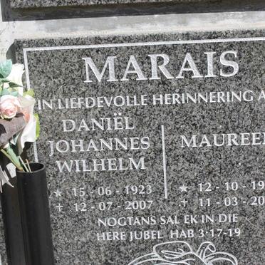 MARAIS Daniel Johannes Wilhelm 1923-2007 &amp; Maureen 1928-2007