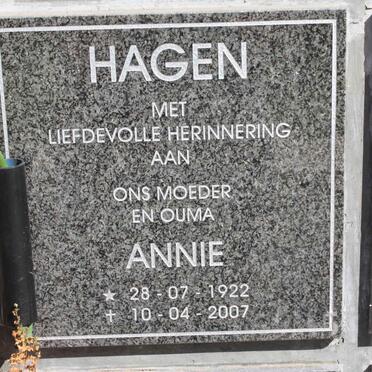 HAGEN Annie 1922-2007