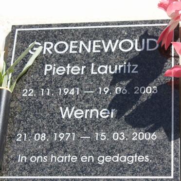GROENEWOUD Pieter Lauritz 1941-2003 &amp; Werner 1971-2006