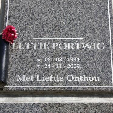 PORTWIG Lettie 1934-2009
