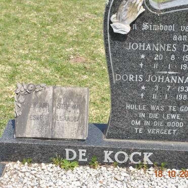 KOCK Johannes David, de 1929-1988 &amp; Doris  Johanna BOTHA 1932-1988