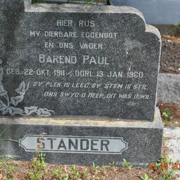 STANDER Barend Paul 1911-1960
