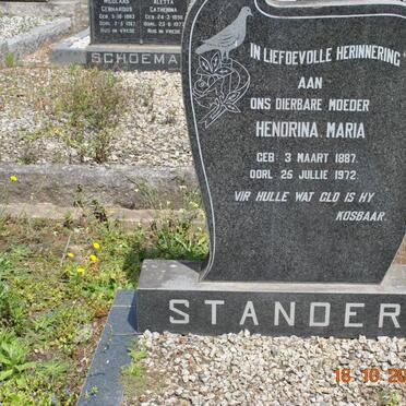 STANDER Hendrina Maria 1887-1972