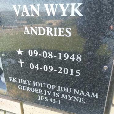 WYK Andries, van 1948-2015