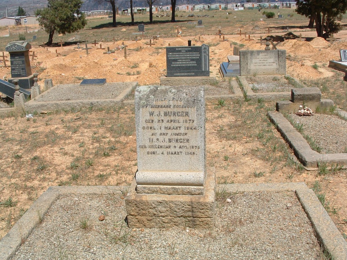 BURGER W.J. 1877-1944 & M.S.J. KELLERMAN 1873-1948