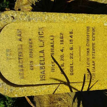 FICK Isabella L. nee SMALL 1862-1948