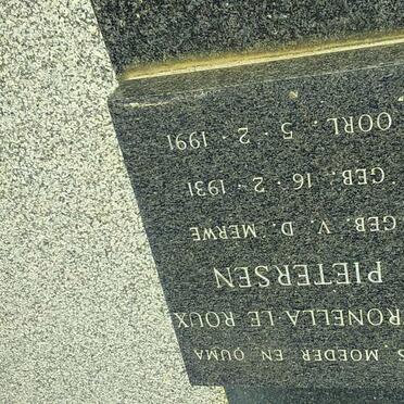 PIETERSEN Petronella le Roux 1931-1991