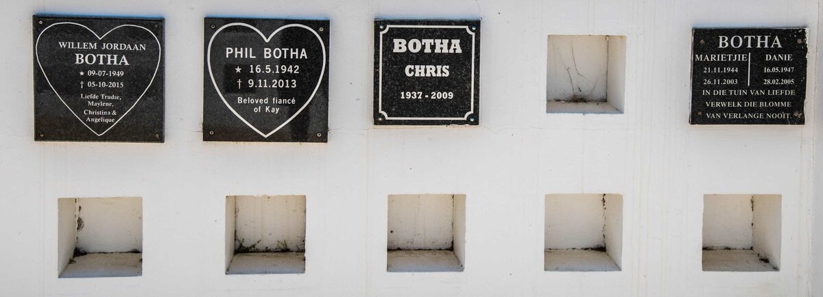 BOTHA Willem Jordaan 1949-2015 :: BOTHA Phil 1942-2013