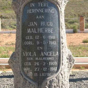 MALHERBE Jan Hugo 1901-1961 &amp; Viola Angela MALHERBE 1909-1961
