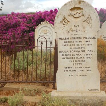 VILJOEN Willem Hendrik 1863-1918 &amp; Maria Sophia 1864-1903 :: VILJOEN Betty 1899-1904