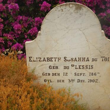 TOIT Elizabeth Susanna, du nee DU PLESSIS 1867-1902