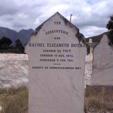 BOTHA Rachel Elizabeth nee DU TOIT 1872-1911