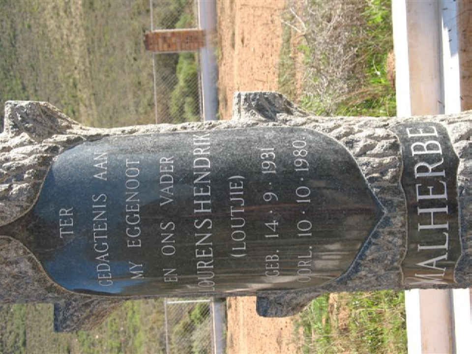 MALHERBE Lourens Hendrik 1931-1980