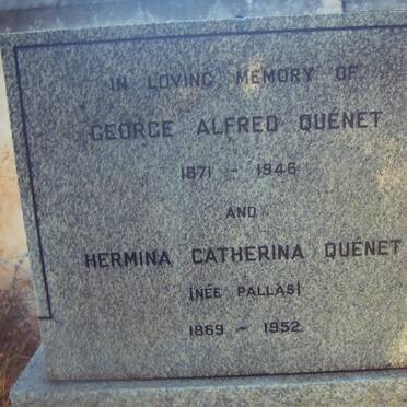 QUENET George Alfred 1871-1946 & Hermina Catherina PALLAS 1869-1952