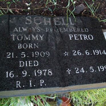 SCHELL Tommy 1909-1978 & Petro 1914-1998