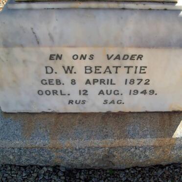 BEATTIE D.W. 1872-1949 &amp; Christina Claudina Franscina ORFFER 1867-1929