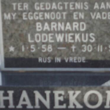 HANEKOM Barnard Lodewiekus 1958-1991