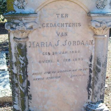 JORDAAN Maria J. 1880-1899