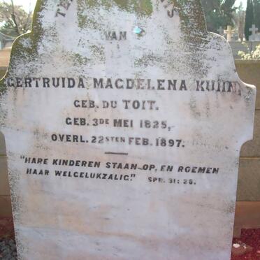 KUHN Gertruida Magdalena nee DU TOIT 1825-1897