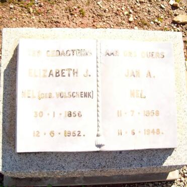 NEL Jan A., 1858-1948 &amp; Elizabeth J. VOLSCHENK 1856-1952