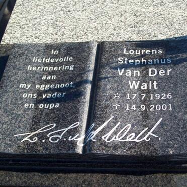 WALT Lourens Stephanus, van der 1926-2001