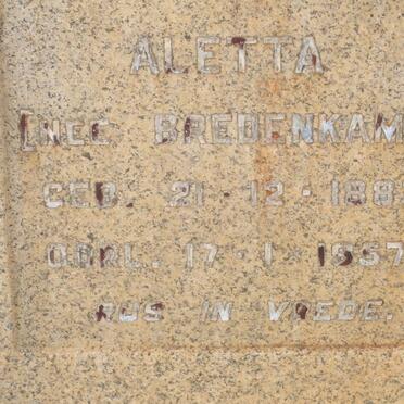? Matthys 1883-1954 &amp; Aletta BREDENKAMP 1883-1957