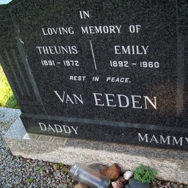 EEDEN Theunis, van 1891-1972 & Emily 1892-1960