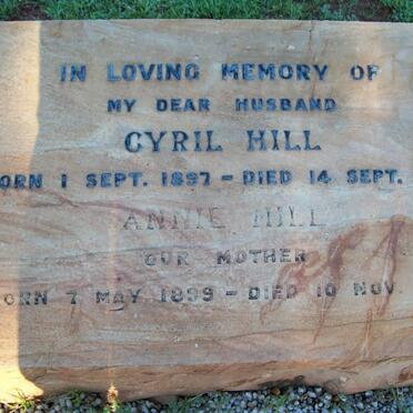 HILL Cyril 1897-1941 & Annie 1899-1921