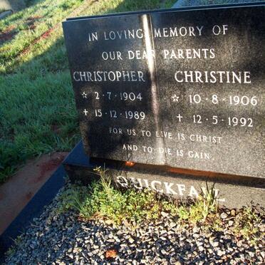 QUICKFALL Christopher 1904-1989 & Christine 1906-1992