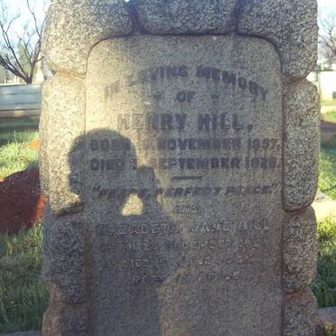 HILL Henry 1857-1928 & Elizabeth Jane 1858-1941