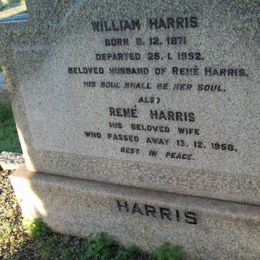 HARRIS William 1871-1952 & Rene -1958