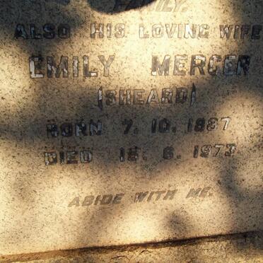 MERCER Robert 1881-1965 &amp; Emily SHEARD 1887-1973