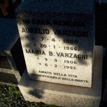 VANZAGHI Aurelio 1900-1966 & Maria B. 1906-1995